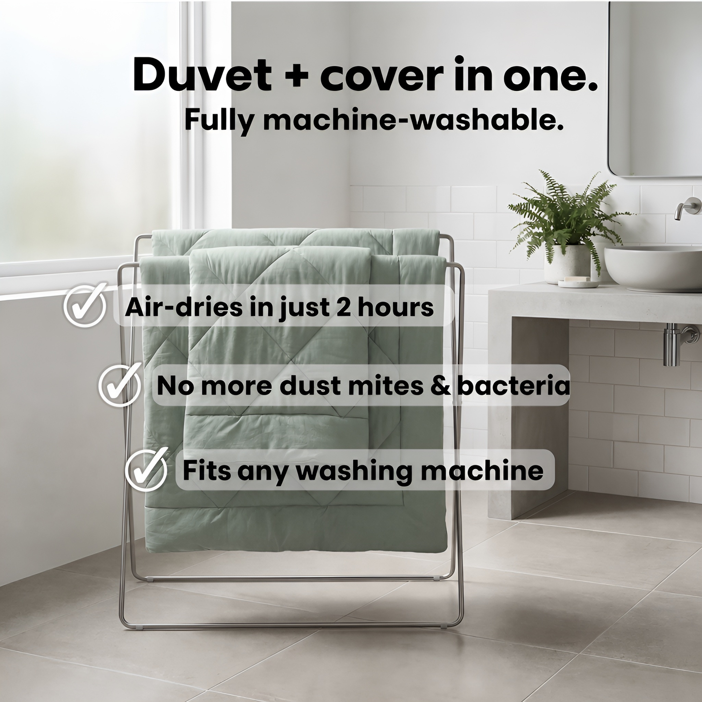 Everfold 2-in-1 Duvet – The Quick-Dry Duvet That Replaces Your Bed Linen