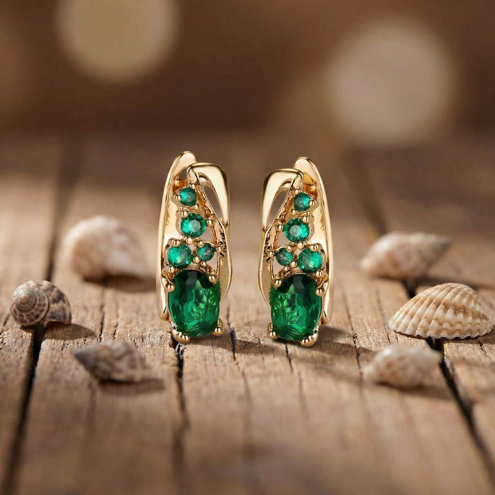 Nora™ - Emerald Elegance Collection Earrings